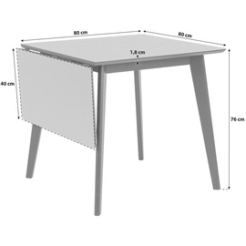 Actona Roxby Esstisch 80/120 cm mit 1 zusätzlichen Platte Natur.