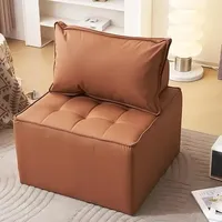 Random Modular Sectional Sofa 65*65*81cm Small Sofa Couch Sofa Sleeper Deep Seat Sofa with Adjustable Backrest,Small Couch for Small Spaces,Living Room,Bedroom,Apartment,Brown Office Couch