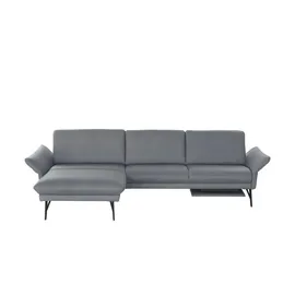 HIMOLLA Ecksofa Echtleder 1928 ¦ grau ¦ Maße (cm): B: 296 H: 85 T: 175.0