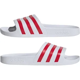 adidas Adilette Aqua White / Team Colleg Red / White 47 1/3