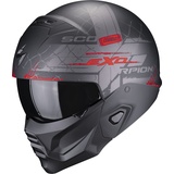 Scorpion EXO-Combat II Xenon Helm, schwarz-rot, Größe M