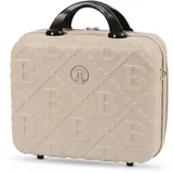 BERTOO Livorno Hartschalen-Kosmetikkoffer, Reisekoffer aus ABS+PC, 16 l, mit Trolley- und Schultergurt, Champagnergold