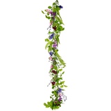I.GE.A. Kunstblume Blütenranke, I.GE.A., Höhe 150 cm, Blumenranke Stiefmütterchenranke Girlande EfeuRaum Wand Hochzeit lila