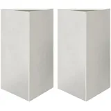 vidaXL Dreieckiger Pflanzkübel 50 x 43 x 75 cm Weiß