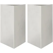vidaXL Dreieckiger Pflanzkübel 50 x 43 x 75 cm Weiß
