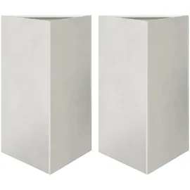 vidaXL Dreieckiger Pflanzkübel 50 x 43 x 75 cm Weiß