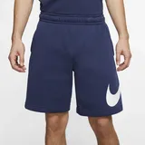 Nike Shorts NIKE SPORTSWEAR "CLUB MEN'S GRAPHIC SHORTS" Gr. L, N-Gr, blau (marine) Herren Hosen Shorts