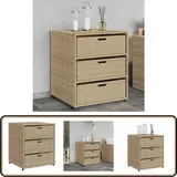 Vidaxl - Gartenschrank Beige 55x59x69 cm Poly Rattan - Outdoor-Möbel - Gartenschrank - Stauraum - Gartenorganisation - Rattanmöbel