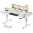 JUMMICO Höhenverstellbarer Schreibtisch 160 x 80 cm mit Kabelwanne, Höhenverstellbar Elektrisch Stehpult mit USB-Buchse, Computertisch, Ergonomischer Steh-Sitz Tisch, Bürotisch, Weiß