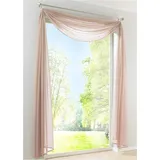 Yaland Voile Transparenter Freihandbogen einfarbig Uni Querbehang Wohnzimmer Gardinenschals (BxH 140x500, Sand) 1 Stück