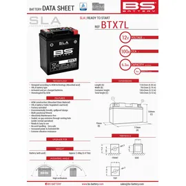 BS Battery YTX7L-BS 6,3 Ah