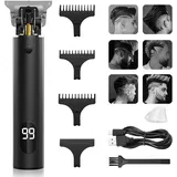 Haarschneidemaschine Profi, Bartschneider Männer Rasierer Herren Elektrisch, Haartrimmer Barttrimmer Konturenschneider Haarschneider Trimmer für Männer mit 4 Kamm und LED Anzeige