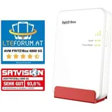 Box 6860 5G Edition International, Wi-Fi 6 (802.11ax), Dual-Band (2,4 GHz/5 GHz), Ethernet/LAN, 5G, Desktop-/Pol-Router - Weiß
