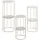 Haku-Möbel Blumensäule 3er Set 70 x 28 cm Grau