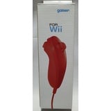 GAMER Nunchuck Controller for Nintendo Wii Red wired with motion sensor