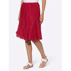Schlupfrock HEINE, Damen, Gr. 40, rot, 100% Baumwolle, unifarben, gemustert, kariert, kurz, Röcke