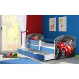 luxusbetten24 Kinderbett Dream, mit verschiedenen Motiven blau 80 cm x 160 cm