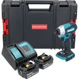 Makita DTD 157 SFJ-R Akku Schlagschrauber 18 V 140 Nm 1/4" Brushless + 2x Akku 3,0 Ah + Ladegerät + (Akkubetrieb)