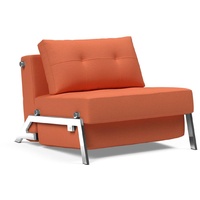 INNOVATION LIVING Schlafsessel Cubed 90 Chrom Stoff Rust