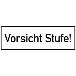 Vorsicht Stufe!, Folie, 300x100 mm