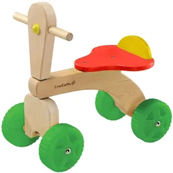 EVEREARTH Kinder Dreirad Roller Rutscher Lauf Lern Rad Hilfe Klein Bike FSC Holz