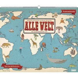 DuMont Buchverlag Wandkalender Alle Welt 2026 Silber