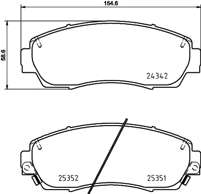 DON Bremsbelagsatz, Scheibenbremse pcp1502 für HONDA ACURA HAVAL (GAC)