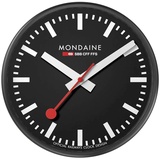 Mondaine A990.Clock.64SBB Wand- /Tischuhr Quarzuhr Kreis Schwarz