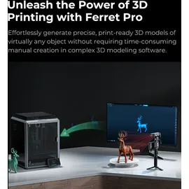 Creality 3D Creality CR Scan Ferret 3D-Scanner, 0,1 mm Hochpräzision, Scangeschwindigkeit von 30 fps, Dual-Modus-Scannen, Vollfarb-Texturen, kompatibel mit An...