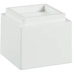 Relaxdays Möbelerhöher 4er Set, Erhöhung um 8,5 cm, für Tische, Stühle und andere Möbel, HxBxT 10x11,5x11,5 cm, weiß