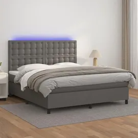 vidaXL Boxspringbett 180 x 200 cm Grau
