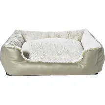 dehner lieblinge Hundebett Casim L 85 x 65 cm beige/weiß