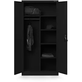 Jan Nowak Metallschrank Aktenschrank 185 x 90 x 45 cm Schwarz