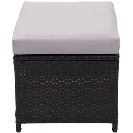 Mendler Hocker Poly-Rattan 2er-Set 0 x 0 x 0 cm Schwarz