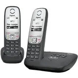 Gigaset A415A Duo DECT-Telefon Schwarz Anrufer-Identifikation