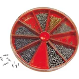 Selva Kleinstschrauben-Sortiment in Fächerdose, ca. 1.000 Stk., Schlitzschrauben