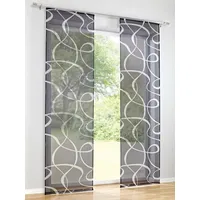 Heine Schiebevorhang in grau-weiß | Gr.: 145-x-60-cm