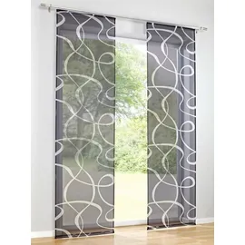 Heine Schiebevorhang in grau-weiß | Gr.: 145-x-60-cm