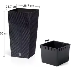 Prosperplast Rato Square 28,7 x 28,7 x 55 cm anthrazit
