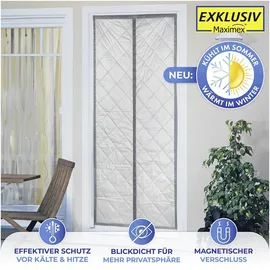 Maximex Wärmeschutz 2in1 Klettband 80 x 200 cm Grau