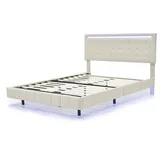 XDOVET Polsterbett 160 x 200 cm Beige