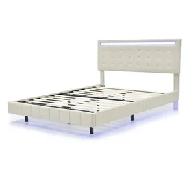 XDOVET Polsterbett 160 x 200 cm Beige
