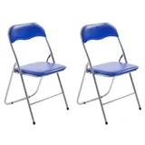 CLP 2er Set Klappstuhl Felix blau/silber