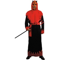 Spassprofi Kostüm Satan mit Maske und Teufelsstab Größe 50/54 Teufel Teufelskostüm Karnevalskostüm Faschingskostüm Satanskostüm