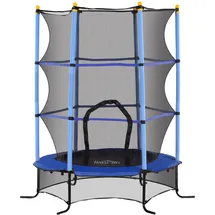 Homcom Kindertrampolin 163 x 163 cm inkl. Sicherheitsnetz Blau