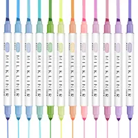 EooUooIP Textmarker, mit dünnen und breiten Schrägkeilspitzen Textmarker Pastell,