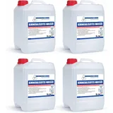 4×5 L Demineralisiertes Wasser/VE-Wasser entionisiert – DIN-konform, Ersatz für destilliertes Wasser – für Auto, Batterie, Haushalt, Dampfbügeleisen & Labor