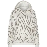 LASCANA Kapuzensweatshirt Zebramuster Beige 40/42