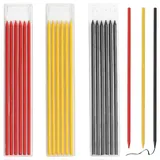 18 Stück Bleistiftminen 3 Farben für Tieflochmarker Bleistift Baustelle Set, für Holzbearbeitung, Baubleistift Tischler Bleistift Bohrlochmarker