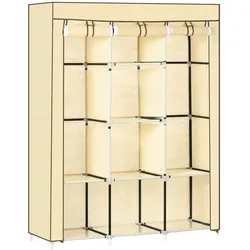 HOMCOM Stoffschrank Stahl, Vliesstoff